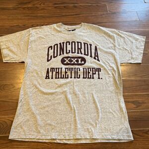 Concordia College Athletic Dept Adult XL Gray TShirt Gear For Sports Cotton USA